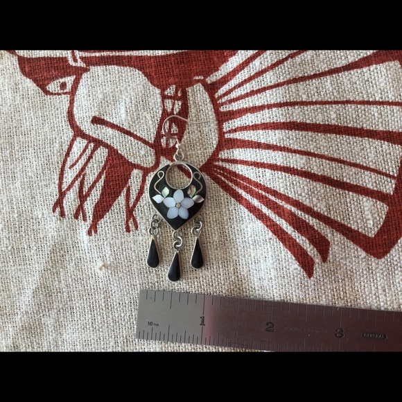 Vintage Mexico Silver 925, Dangle - Tear Drop Earrings 💞 - Picture 4 of 5